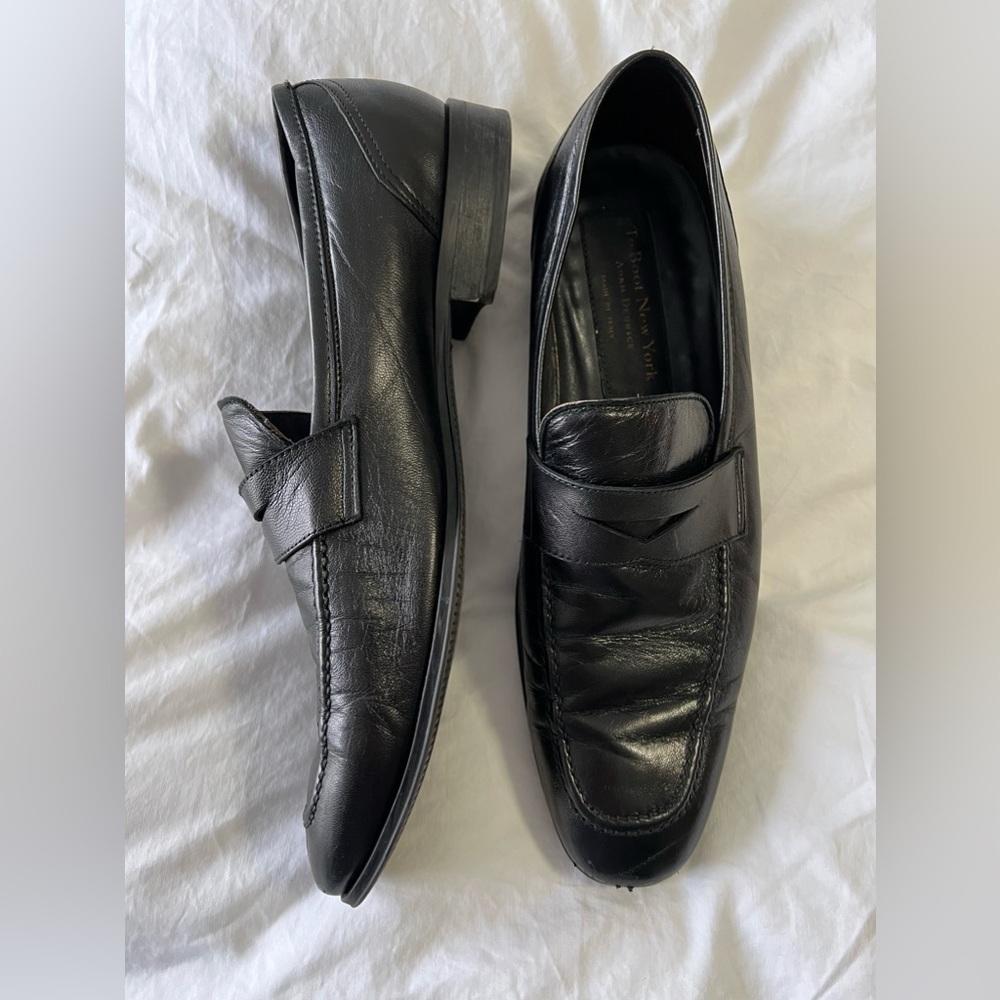 To Boot Black Leather Loafers